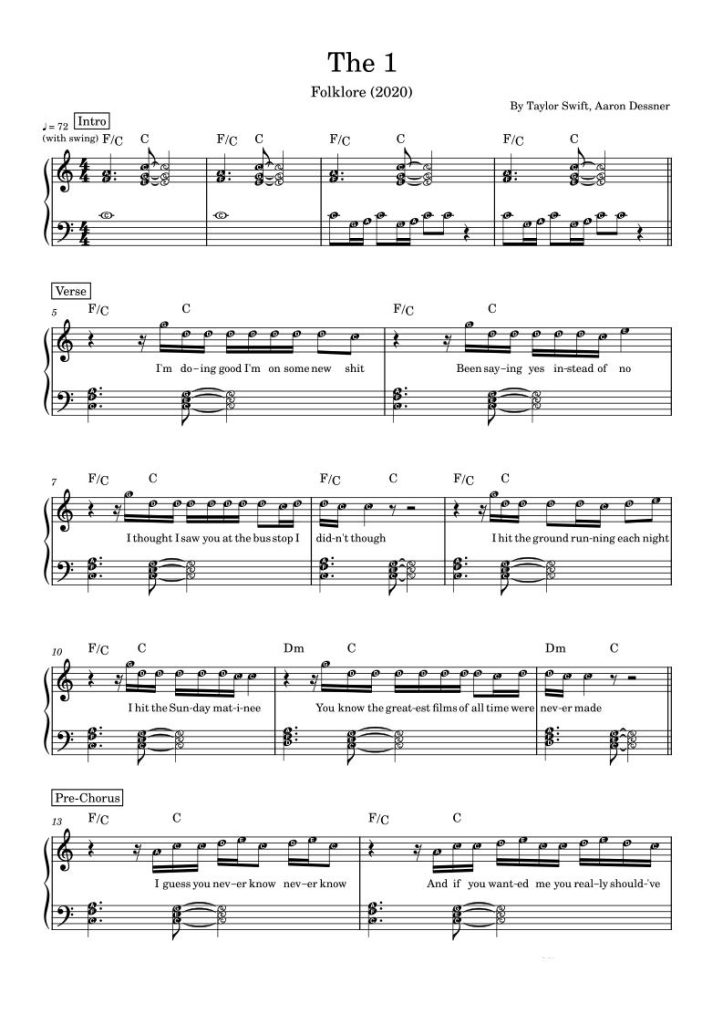 The 1-TaylorSwift-Easy Piano霉霉歌曲钢琴版钢琴谱五线谱the1简单版钢琴谱网| ninept钢琴谱网|钢琴谱|ninept|钢琴谱|简谱|钢琴教程|钢琴软件|五线谱|钢琴网|曲谱网|ninept钢琴| ninept.com|钢琴软件|音乐软件ninept钢琴
