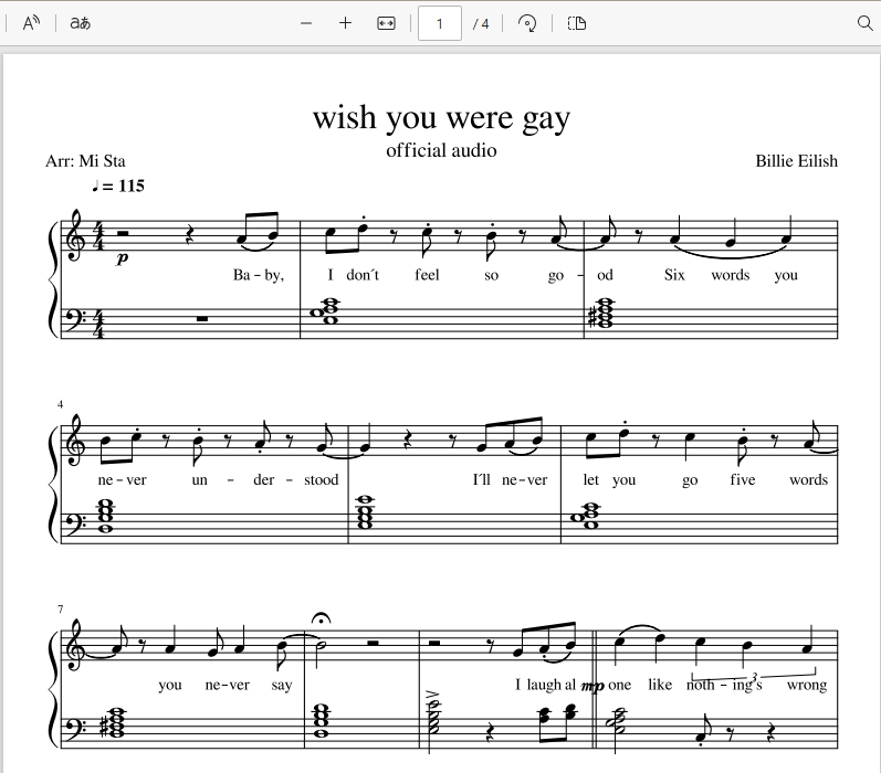 《wish you were gay》-Billie Eilish-Piano Tutorial钢琴谱五线谱钢琴版钢琴曲钢琴谱网| ninept钢琴谱网|钢琴谱|ninept|钢琴谱|简谱|钢琴教程|钢琴软件|五线谱|钢琴网|曲谱网|ninept钢琴| ninept.com|钢琴软件|音乐软件ninept钢琴