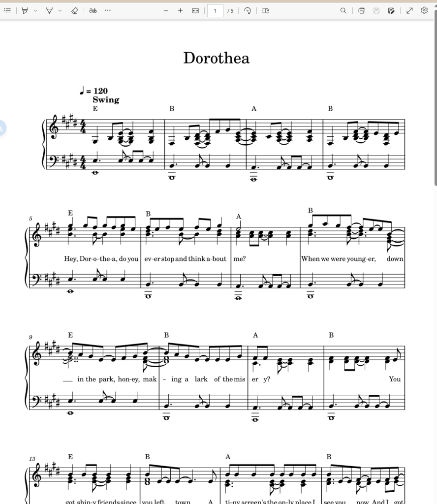 Dorothea – Taylor Swift钢琴谱五线谱霉霉歌曲钢琴版钢琴谱网| ninept钢琴谱网|钢琴谱|ninept|钢琴谱|简谱|钢琴教程|钢琴软件|五线谱|钢琴网|曲谱网|ninept钢琴| ninept.com|钢琴软件|音乐软件ninept钢琴
