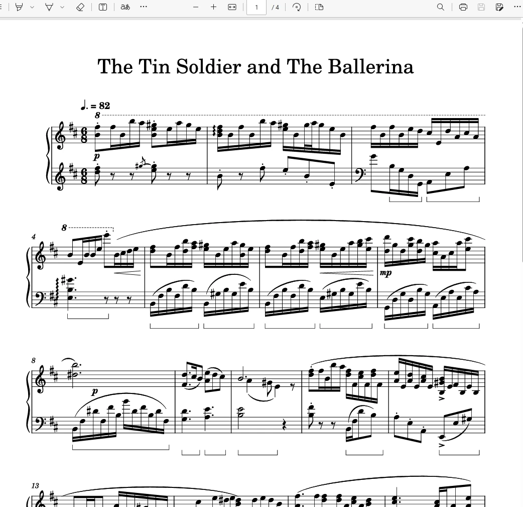 铁皮士兵和芭蕾舞女演员The Tin Soldier and the Ballerina钢琴谱五线谱钢琴谱网| ninept钢琴谱网|钢琴谱|ninept|钢琴谱|简谱|钢琴教程|钢琴软件|五线谱|钢琴网|曲谱网|ninept钢琴| ninept.com|钢琴软件|音乐软件ninept钢琴