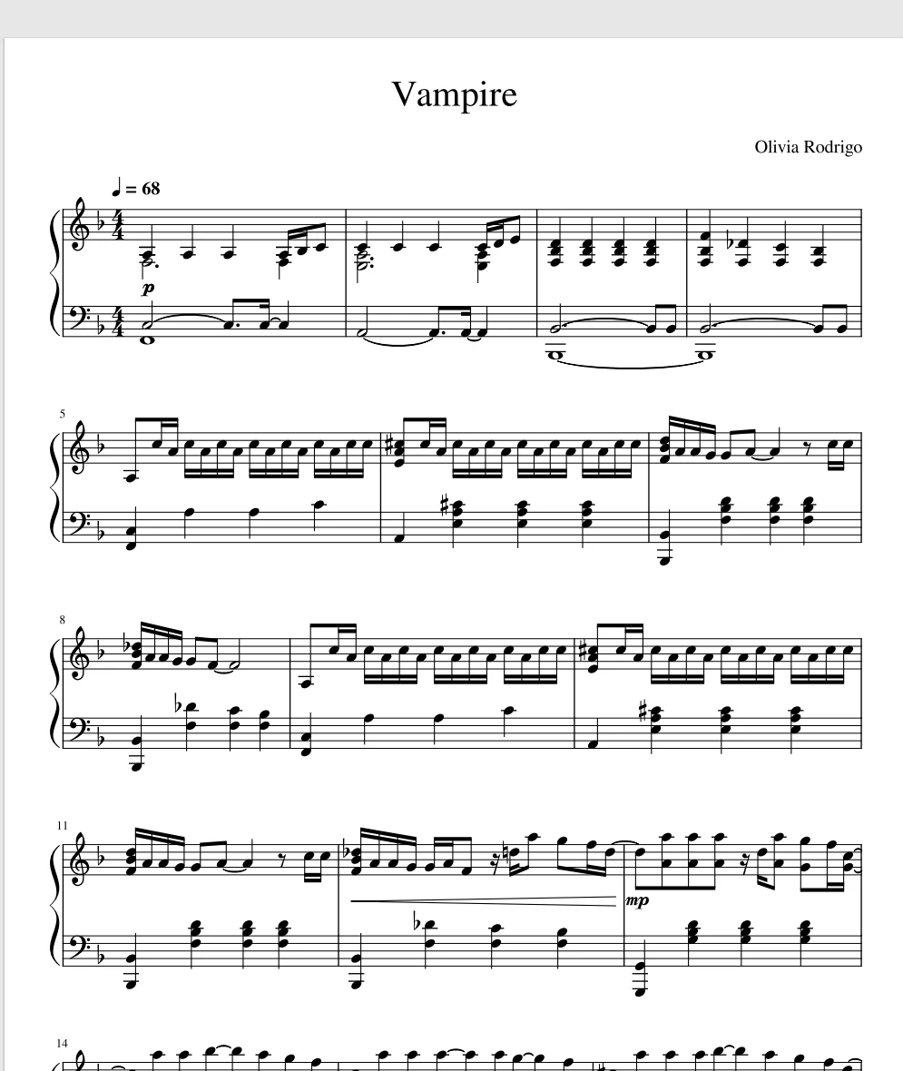 Vampire – Olivia Rodrigo钢琴谱钢琴曲五线谱钢琴谱钢琴谱网| ninept钢琴谱网|钢琴谱|ninept|钢琴谱|简谱|钢琴教程|钢琴软件|五线谱|钢琴网|曲谱网|ninept钢琴| ninept.com|钢琴软件|音乐软件ninept钢琴
