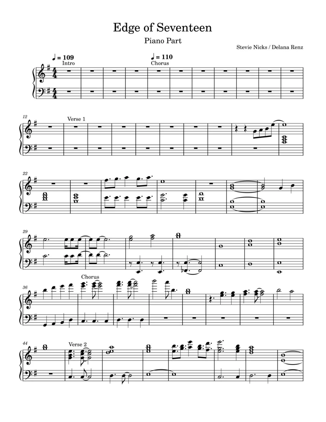 Edge of seventeen–Stevie Nicks钢琴谱五线谱G major, E minor PDF5钢琴谱网| ninept钢琴谱网|钢琴谱|ninept|钢琴谱|简谱|钢琴教程|钢琴软件|五线谱|钢琴网|曲谱网|ninept钢琴| ninept.com|钢琴软件|音乐软件ninept钢琴