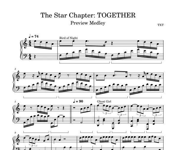 The STAR Chapter TOGETHER Preview Medley-TXT钢琴谱五线谱钢琴版钢琴曲钢琴谱五线谱钢琴版钢琴曲钢琴谱网| ninept钢琴谱网|钢琴谱|ninept|钢琴谱|简谱|钢琴教程|钢琴软件|五线谱|钢琴网|曲谱网|ninept钢琴| ninept.com|钢琴软件|音乐软件ninept钢琴