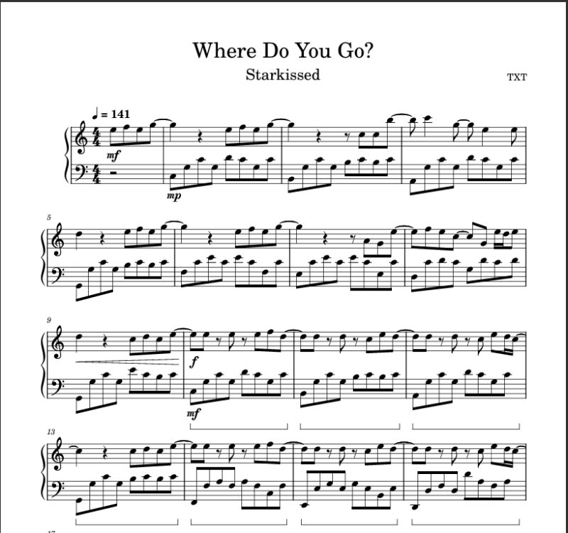 TXT - Where Do You Go? 钢琴谱五线谱钢琴版钢琴曲钢琴谱网| ninept钢琴谱网|钢琴谱|ninept|钢琴谱|简谱|钢琴教程|钢琴软件|五线谱|钢琴网|曲谱网|ninept钢琴| ninept.com|钢琴软件|音乐软件ninept钢琴