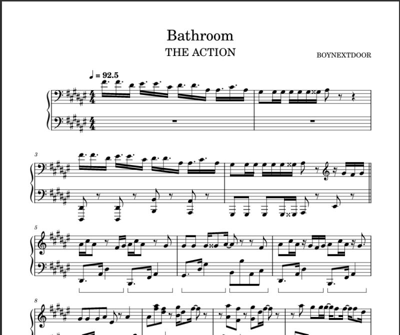 Bathroom-BOYNEXTDOOR钢琴版钢琴曲钢琴谱五线谱钢琴谱网| ninept钢琴谱网|钢琴谱|ninept|钢琴谱|简谱|钢琴教程|钢琴软件|五线谱|钢琴网|曲谱网|ninept钢琴| ninept.com|钢琴软件|音乐软件ninept钢琴