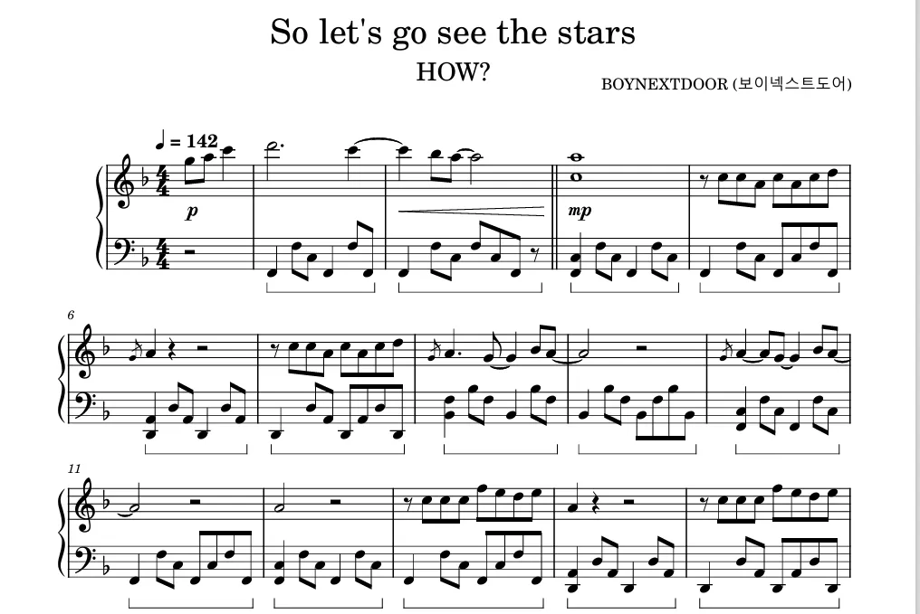 图片[1]钢琴谱网| ninept钢琴谱网|钢琴谱|ninept|钢琴谱|简谱|钢琴教程|钢琴软件|五线谱|钢琴网|曲谱网|ninept钢琴| ninept.com|钢琴软件|音乐软件So let's go see the stars  BOYNEXTDOOR 钢琴谱五线谱钢琴版 BOYNEXTDOOR钢琴曲(共5页)