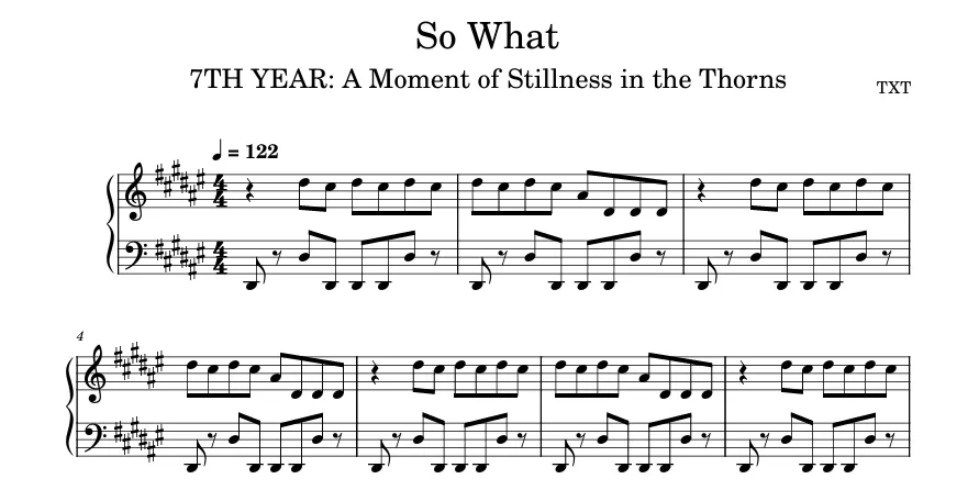 图片[1]钢琴谱网| ninept钢琴谱网|钢琴谱|ninept|钢琴谱|简谱|钢琴教程|钢琴软件|五线谱|钢琴网|曲谱网|ninept钢琴| ninept.com|钢琴软件|音乐软件So What TXT(TOMORROW X TOGETHER)钢琴谱 五线谱 钢琴版 钢琴曲(共4页)