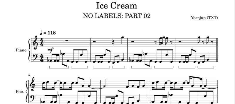 Ice Cream-TXT Yeonjun钢琴谱五线谱钢琴版钢琴曲钢琴谱网| ninept钢琴谱网|钢琴谱|ninept|钢琴谱|简谱|钢琴教程|钢琴软件|五线谱|钢琴网|曲谱网|ninept钢琴| ninept.com|钢琴软件|音乐软件ninept钢琴