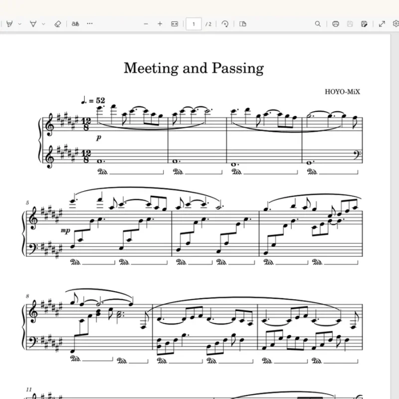 相遇，相别 Meeting and Passing-HOYO-MiX钢琴谱五线谱钢琴谱网| ninept钢琴谱网|钢琴谱|ninept|钢琴谱|简谱|钢琴教程|钢琴软件|五线谱|钢琴网|曲谱网|ninept钢琴| ninept.com|钢琴软件|音乐软件ninept钢琴