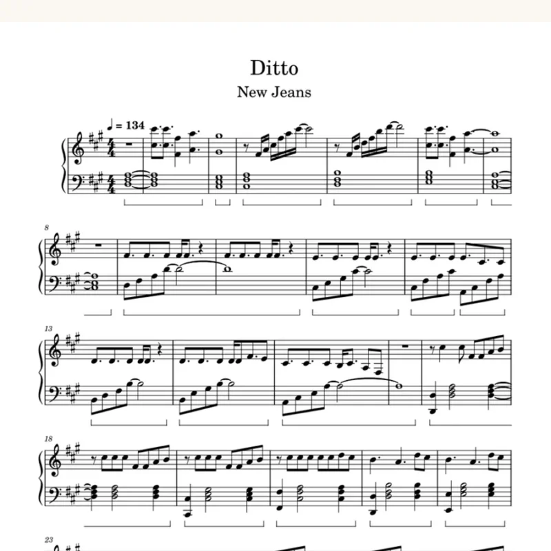 Ditto – New Jeans (뉴진스)钢琴版钢琴曲钢琴谱五线谱保留人声钢琴独奏钢琴谱网| ninept钢琴谱网|钢琴谱|ninept|钢琴谱|简谱|钢琴教程|钢琴软件|五线谱|钢琴网|曲谱网|ninept钢琴| ninept.com|钢琴软件|音乐软件ninept钢琴