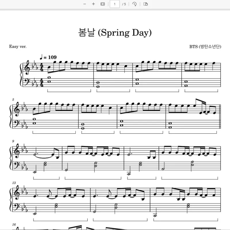 Spring Day简单版本 - BTS (Easy Version)钢琴版钢琴谱五线谱钢琴谱网| ninept钢琴谱网|钢琴谱|ninept|钢琴谱|简谱|钢琴教程|钢琴软件|五线谱|钢琴网|曲谱网|ninept钢琴| ninept.com|钢琴软件|音乐软件ninept钢琴
