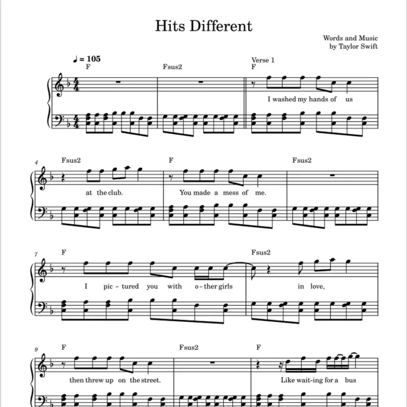 Hits Different - Taylor Swift霉霉钢琴谱五线谱钢琴版钢琴谱网| ninept钢琴谱网|钢琴谱|ninept|钢琴谱|简谱|钢琴教程|钢琴软件|五线谱|钢琴网|曲谱网|ninept钢琴| ninept.com|钢琴软件|音乐软件ninept钢琴