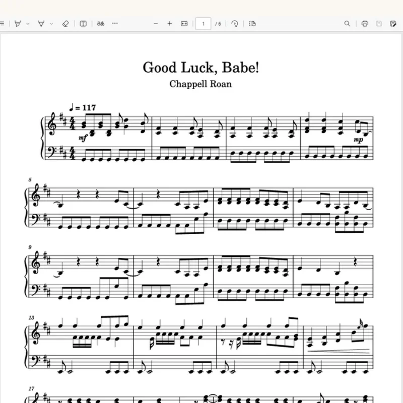 Good Luck,Babe!祝你好运，宝贝！-Chappell Roan钢琴版钢琴曲钢琴谱五线谱钢琴谱网| ninept钢琴谱网|钢琴谱|ninept|钢琴谱|简谱|钢琴教程|钢琴软件|五线谱|钢琴网|曲谱网|ninept钢琴| ninept.com|钢琴软件|音乐软件ninept钢琴