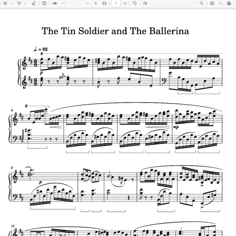 铁皮士兵和芭蕾舞女演员The Tin Soldier and the Ballerina钢琴谱五线谱钢琴谱网| ninept钢琴谱网|钢琴谱|ninept|钢琴谱|简谱|钢琴教程|钢琴软件|五线谱|钢琴网|曲谱网|ninept钢琴| ninept.com|钢琴软件|音乐软件ninept钢琴