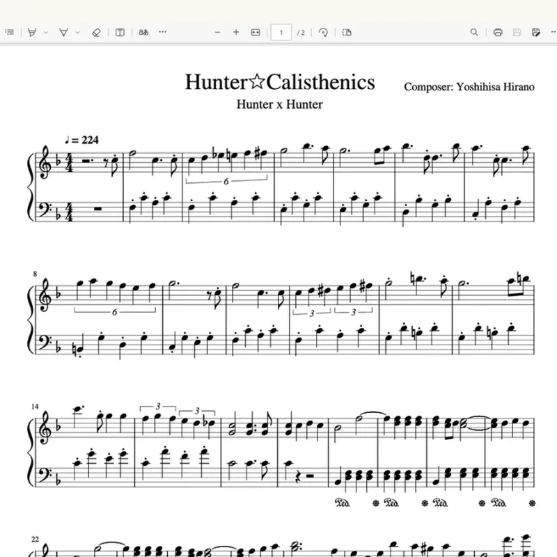 Hunter☆Calisthenics-Yoshihisa Hirano平野義久 的钢琴谱五线谱钢琴谱网| ninept钢琴谱网|钢琴谱|ninept|钢琴谱|简谱|钢琴教程|钢琴软件|五线谱|钢琴网|曲谱网|ninept钢琴| ninept.com|钢琴软件|音乐软件ninept钢琴