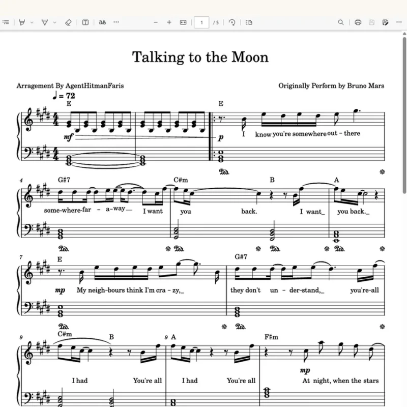 Talking to the moon对月倾述– Bruno Mars火星哥歌曲钢琴版钢琴曲钢琴谱五线谱钢琴谱网| ninept钢琴谱网|钢琴谱|ninept|钢琴谱|简谱|钢琴教程|钢琴软件|五线谱|钢琴网|曲谱网|ninept钢琴| ninept.com|钢琴软件|音乐软件ninept钢琴