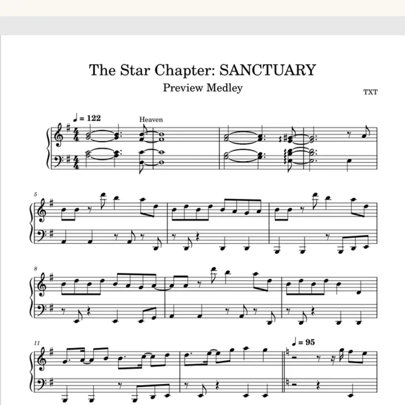 The STAR Chapter SANCTUARY Preview Medley – TXT钢琴版钢琴曲钢琴谱五线谱钢琴谱网| ninept钢琴谱网|钢琴谱|ninept|钢琴谱|简谱|钢琴教程|钢琴软件|五线谱|钢琴网|曲谱网|ninept钢琴| ninept.com|钢琴软件|音乐软件ninept钢琴