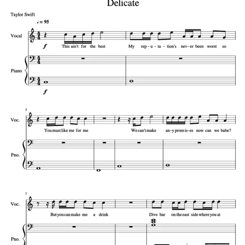 Delicate-Taylor Swift钢琴版钢琴曲钢琴谱五线谱PDF11钢琴谱网| ninept钢琴谱网|钢琴谱|ninept|钢琴谱|简谱|钢琴教程|钢琴软件|五线谱|钢琴网|曲谱网|ninept钢琴| ninept.com|钢琴软件|音乐软件ninept钢琴