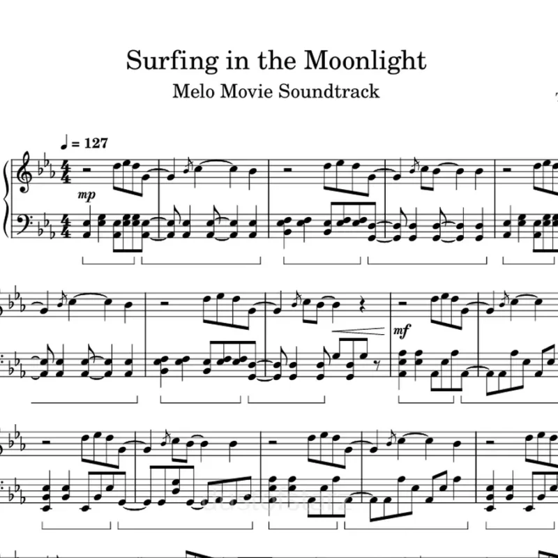 Surfing in the Moonlight【我们的浪漫电影OST】 - 姜太显 & 休宁凯 of TXT钢琴版钢琴曲钢琴谱五线谱钢琴谱网| ninept钢琴谱网|钢琴谱|ninept|钢琴谱|简谱|钢琴教程|钢琴软件|五线谱|钢琴网|曲谱网|ninept钢琴| ninept.com|钢琴软件|音乐软件ninept钢琴