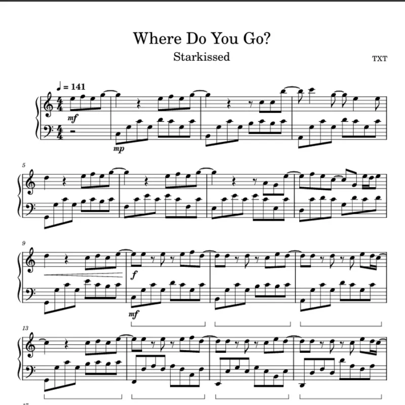 TXT - Where Do You Go? 钢琴谱五线谱钢琴版钢琴曲钢琴谱网| ninept钢琴谱网|钢琴谱|ninept|钢琴谱|简谱|钢琴教程|钢琴软件|五线谱|钢琴网|曲谱网|ninept钢琴| ninept.com|钢琴软件|音乐软件ninept钢琴