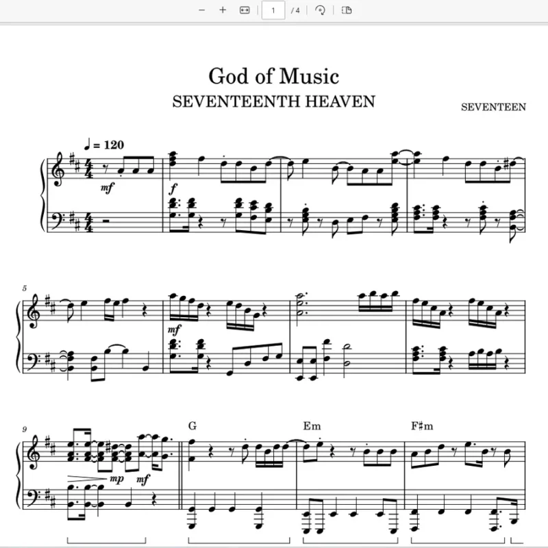 음악의신 (God of Music)钢琴版钢琴曲钢琴谱五线谱 - SEVENTEEN钢琴谱网| ninept钢琴谱网|钢琴谱|ninept|钢琴谱|简谱|钢琴教程|钢琴软件|五线谱|钢琴网|曲谱网|ninept钢琴| ninept.com|钢琴软件|音乐软件ninept钢琴
