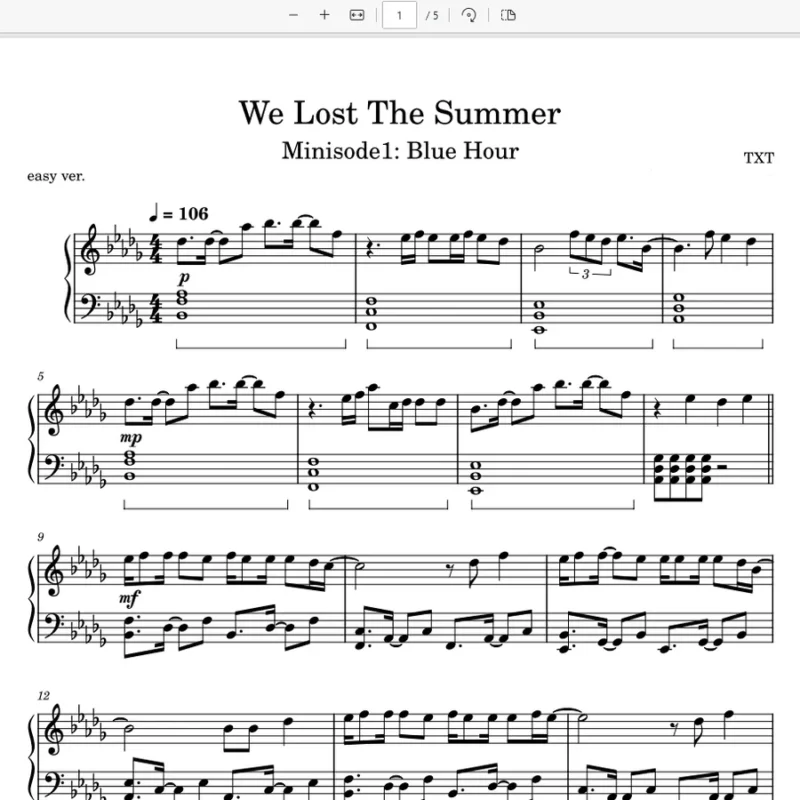 We Lost The Summer (遗失的季节/我们失去了夏天)俩个版本-TXT钢琴版钢琴谱钢琴曲五线谱钢琴谱网| ninept钢琴谱网|钢琴谱|ninept|钢琴谱|简谱|钢琴教程|钢琴软件|五线谱|钢琴网|曲谱网|ninept钢琴| ninept.com|钢琴软件|音乐软件ninept钢琴