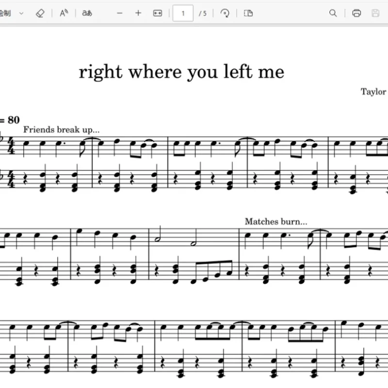 Right where you left me–Taylor Swift钢琴版钢琴曲五线谱钢琴谱钢琴谱网| ninept钢琴谱网|钢琴谱|ninept|钢琴谱|简谱|钢琴教程|钢琴软件|五线谱|钢琴网|曲谱网|ninept钢琴| ninept.com|钢琴软件|音乐软件ninept钢琴