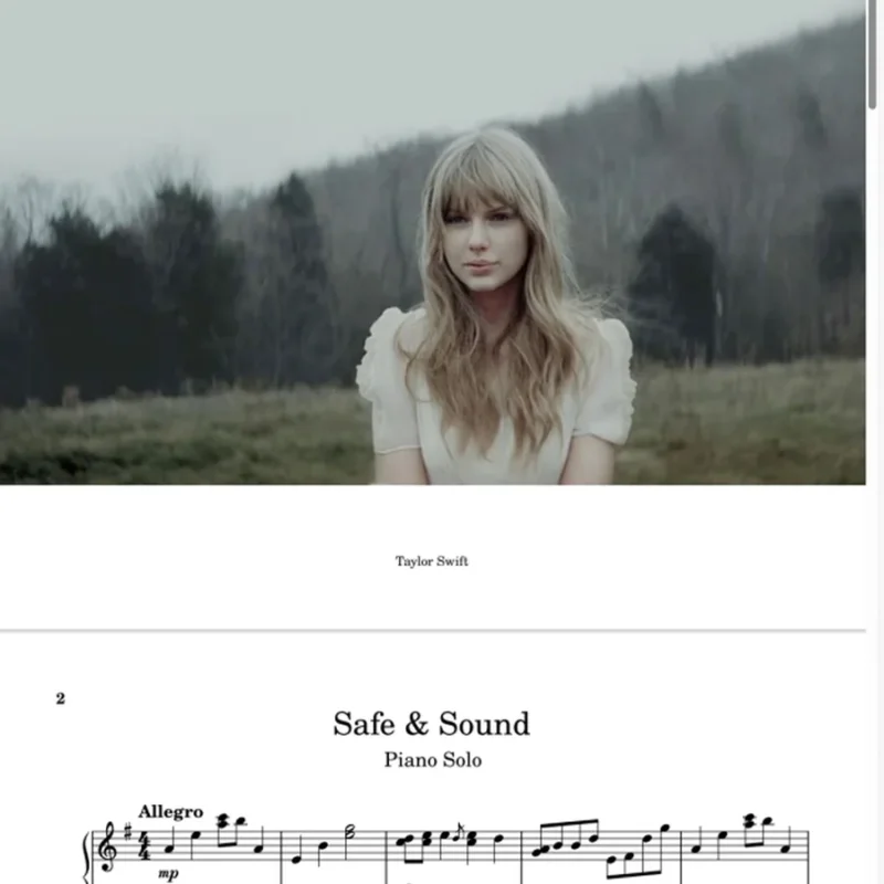Taylor Swift-Safe & Sound (《饥饿游戏》电影插曲)钢琴版钢琴曲钢琴谱五线谱钢琴谱网| ninept钢琴谱网|钢琴谱|ninept|钢琴谱|简谱|钢琴教程|钢琴软件|五线谱|钢琴网|曲谱网|ninept钢琴| ninept.com|钢琴软件|音乐软件ninept钢琴