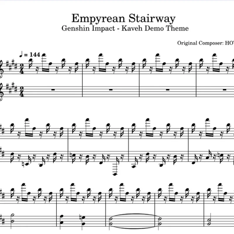 《天途迢遥 Empyrean Stairway》《原神》角色演示-「卡维：忱挚织穹」 – HOYO-MiX钢琴版钢琴曲五线谱钢琴谱网| ninept钢琴谱网|钢琴谱|ninept|钢琴谱|简谱|钢琴教程|钢琴软件|五线谱|钢琴网|曲谱网|ninept钢琴| ninept.com|钢琴软件|音乐软件ninept钢琴