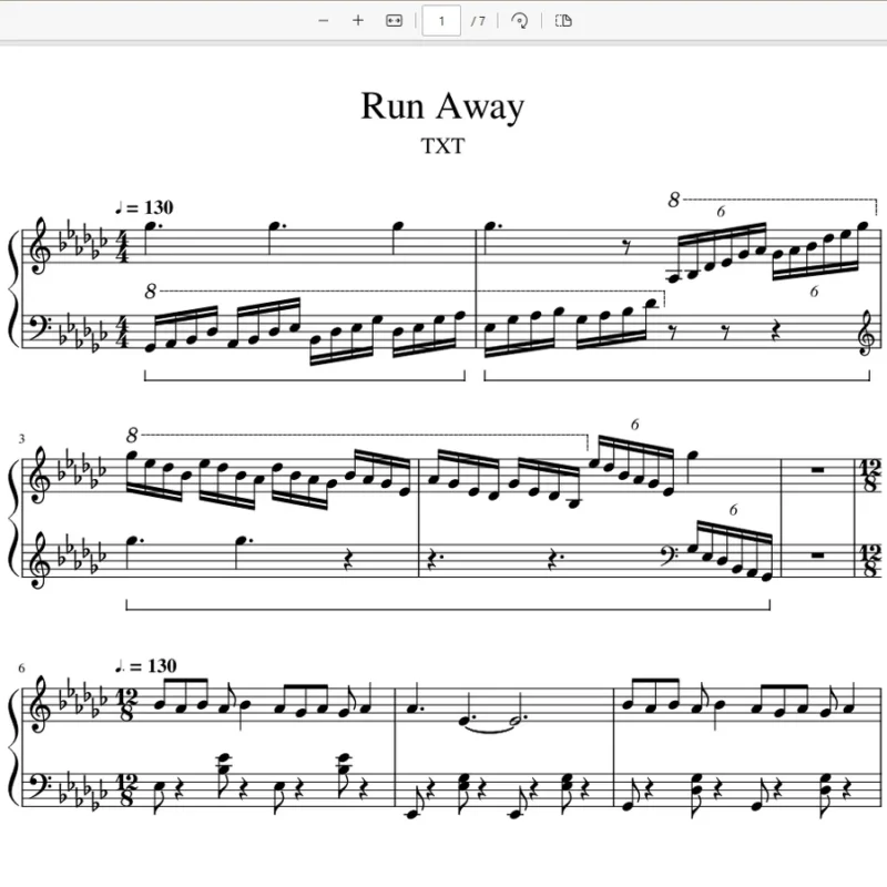 Run Away-TXT (투모로우바이투게더) 钢琴版钢琴谱五线谱钢琴版钢琴谱五线谱钢琴谱网| ninept钢琴谱网|钢琴谱|ninept|钢琴谱|简谱|钢琴教程|钢琴软件|五线谱|钢琴网|曲谱网|ninept钢琴| ninept.com|钢琴软件|音乐软件ninept钢琴